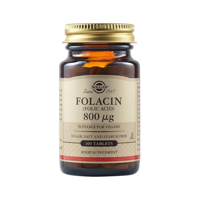 Solgar Folic Acid 800mcg (100 δισκία)