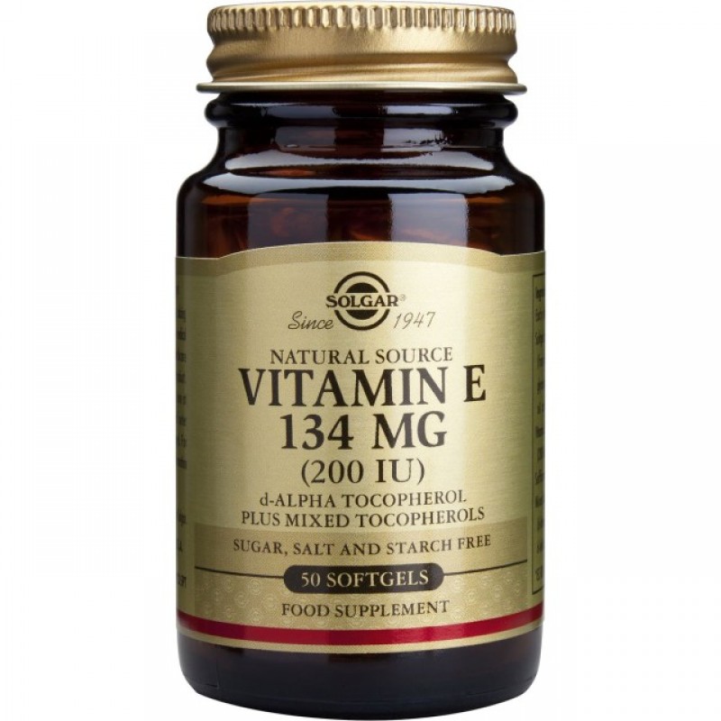 Solgar Vitamin E 134mg / 200 IU (50 μαλακές κάψουλες / softgels)