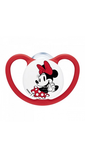 Nuk Πιπίλα Σιλικόνης Perfect Match Air Minnie 0-6m (Κόκκινη - 1 τμχ)