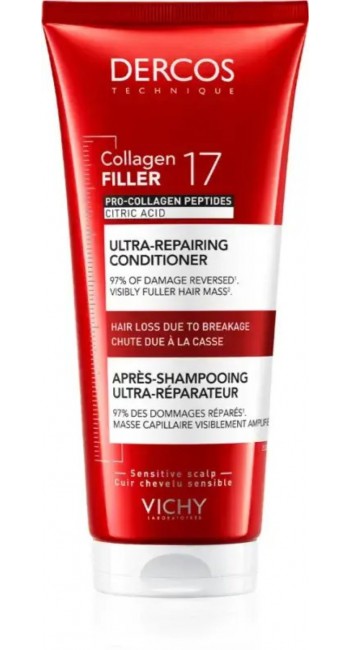 Vichy Dercos Collagen 17 Filler Conditioner — Μαλακτική Κρέμα Κατά της Τριχόπτωσης & του Σπασίματος (200ml)