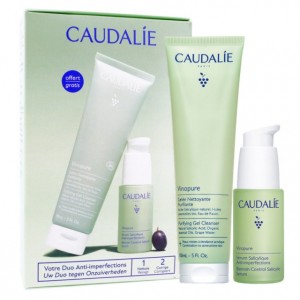 Caudalie Promo Set Vinopure Blemish Control Salicylic Serum (30ml) & Purifying Gel Cleanser (150ml)