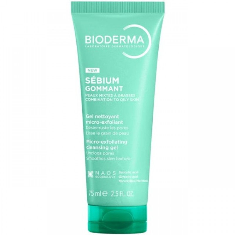 Bioderma Sébium Gommant Gel Απαλό Απολεπιστικό Τζελ (75ml)