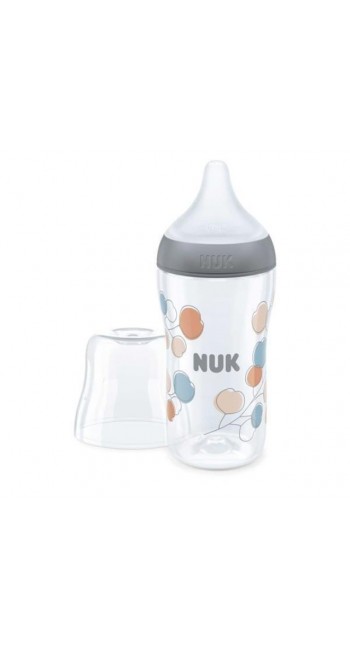 NUK Perfect Match Πλαστικό Μπιμπερό 3m+ με Δείκτη Ελέγχου Θερμοκρασίας Πολύχρωμα Κλαδιά (260ml)