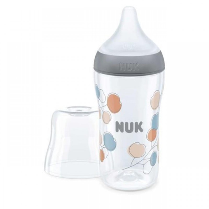 NUK Perfect Match Πλαστικό Μπιμπερό 3m+ με Δείκτη Ελέγχου Θερμοκρασίας Πολύχρωμα Κλαδιά (260ml)