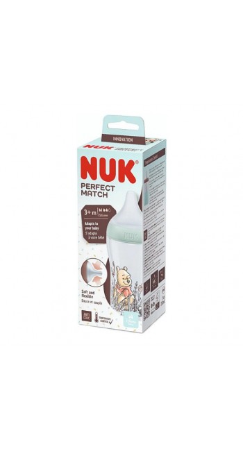NUK Perfect Match Πλαστικό Μπιμπερό Winnie the Pooh 3m+ (260ml)