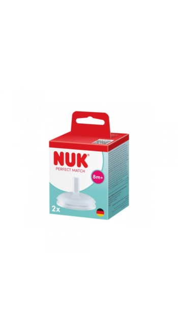 NUK Perfect Match Ανταλλακτικά Καλαμάκια Σιλικόνης 8m+ (2 τεμάχια)