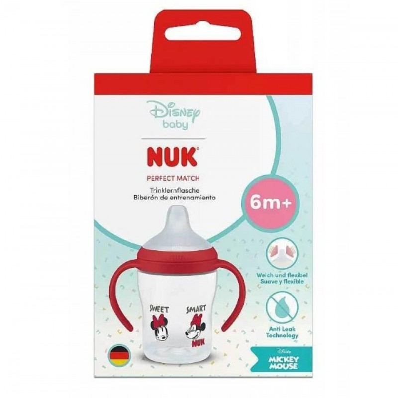NUK Perfect Match Disney Εκπαιδευτικό Κύπελλο Minnie 6m+ (150ml)