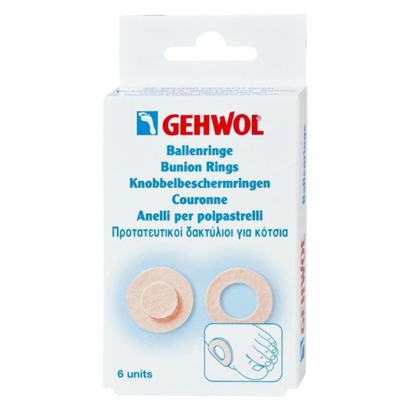 Gehwol Bunion Ring Round, Στρογγυλός Προστατευτικός Δακτύλιος για τα Κότσια 6τμχ Gehwol Bunion Ring Round, Στρογγυλός Προστατευτικός Δακτύλιος για τα Κότσια 6τμχ