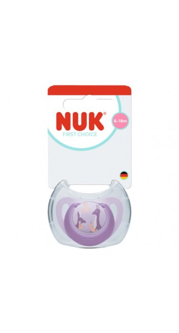 NUK First Choice Πιπίλα Σιλικόνης με Θήκη 6-18m (1 τμχ)