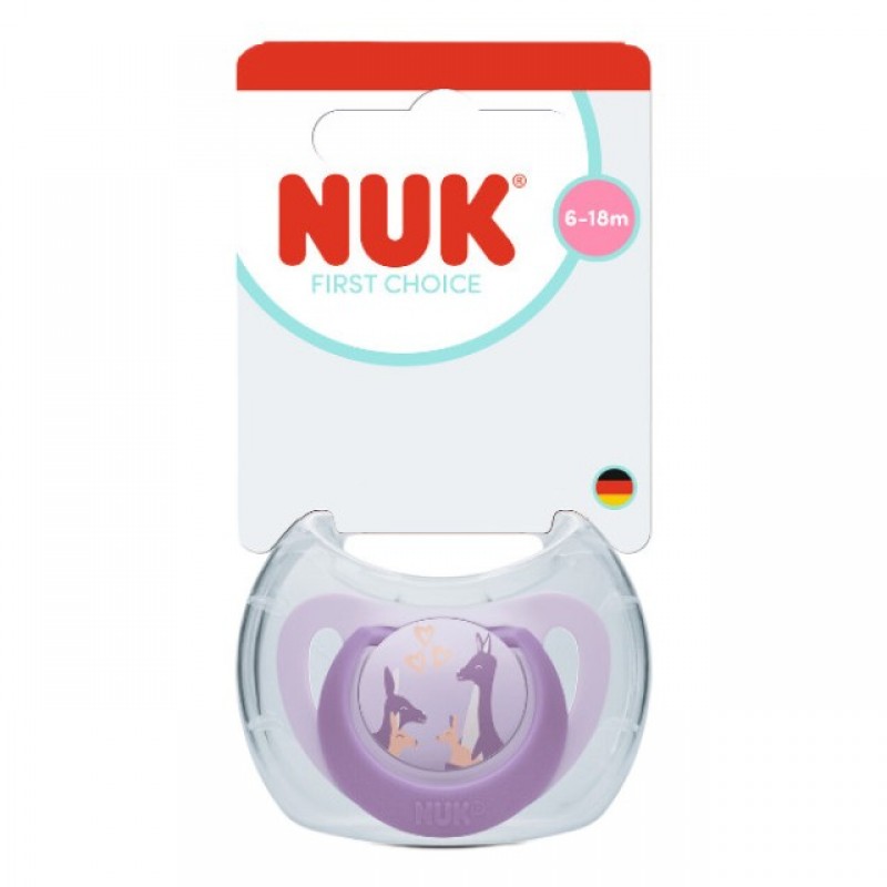 NUK First Choice Πιπίλα Σιλικόνης με Θήκη 6-18m (1 τμχ)