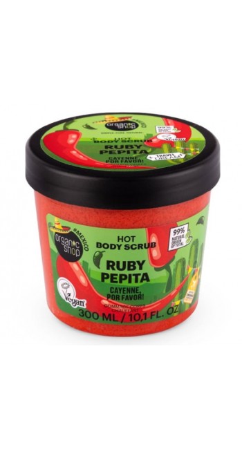 Organic Shop Travel Dream Ruby Pepita Hot Body Scrub Cayenne Por Favor (300ml)