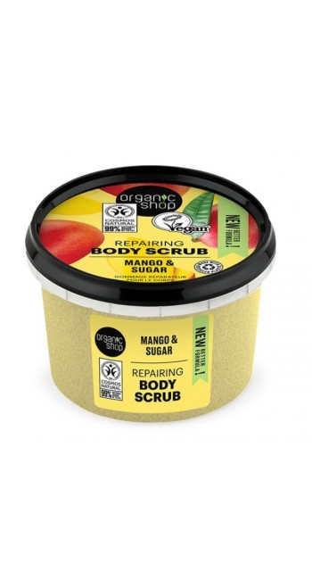 Natura Siberica Organic Shop Repairing Body Scrub Mango & Sugar – Επανορθωτικό Απολεπιστικό Σώματος (250ml)