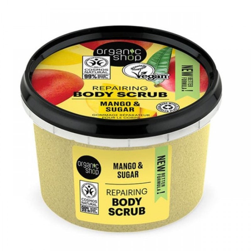 Natura Siberica Organic Shop Repairing Body Scrub Mango & Sugar – Επανορθωτικό Απολεπιστικό Σώματος (250ml)