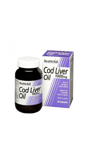 HealthAid Cod Liver Oil 1000mg (30 κάψουλες)