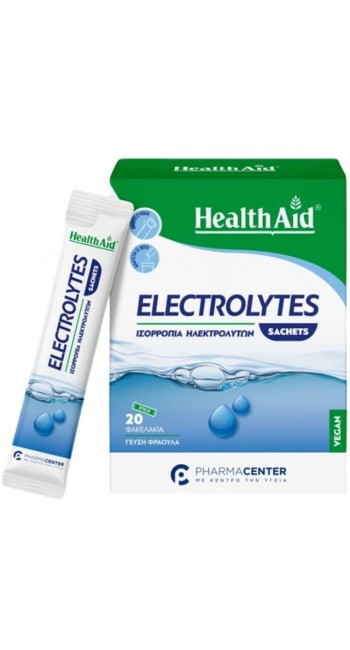 HealthAid Electrolytes Sachets - Ηλεκτρολύτες σε Φακελάκια με Γεύση Φράουλα (20 φακελάκια)