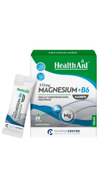 HealthAid Magnesium 375mg + Vitamin B6 (20 διαλυτά φακελάκια)
