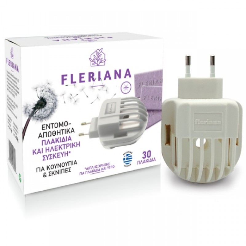 Power Health Fleriana Ηλεκτρική Συσκευή & 30 Εντομοαπωθητικά Πλακίδια