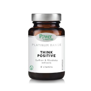 Power Of Nature Platinum Range Think Positive για τη Φυσιολογική Ψυχολογική Λειτουργία, 30caps