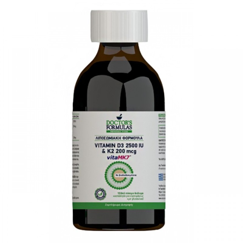 Doctor's Formulas Liposomal Vitamin D3 2500IU & K2 200mcg (150ml)
