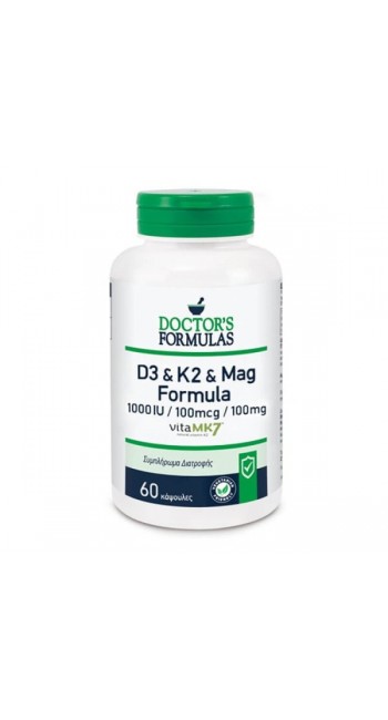 Doctor's Formulas D3 & K2 & Mag Formula (60 Κάψουλες)