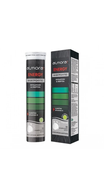 Almora Plus Energy ηλεκτρολύτες για Ενυδάτωση & Ενέργεια Γεύση Λεμόνι, 25 δισκία