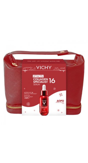 Ελληνικά (Greek Description)  Vichy Liftactiv Promo Collagen 16 Serum (30ml) & Δώρο Liftactiv Collagen 16 Κρέμα Νύχτας (15ml)