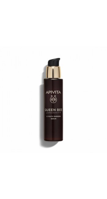 APIVITA Queen Bee Longevity Serum — Ορός για Δράση σε 12 Δείκτες Νεότητας (30ml)