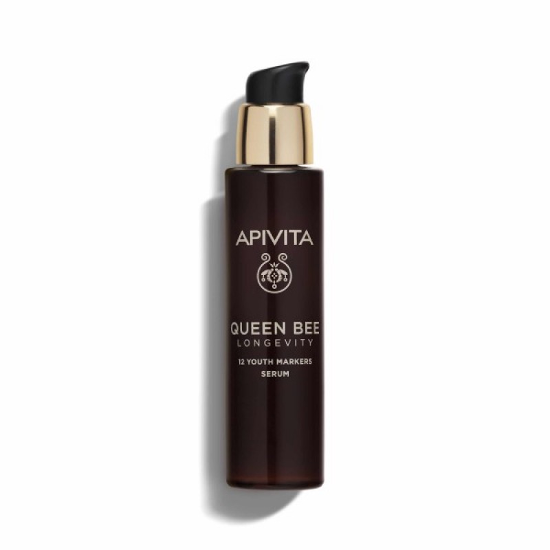 APIVITA Queen Bee Longevity Serum — Ορός για Δράση σε 12 Δείκτες Νεότητας (30ml)