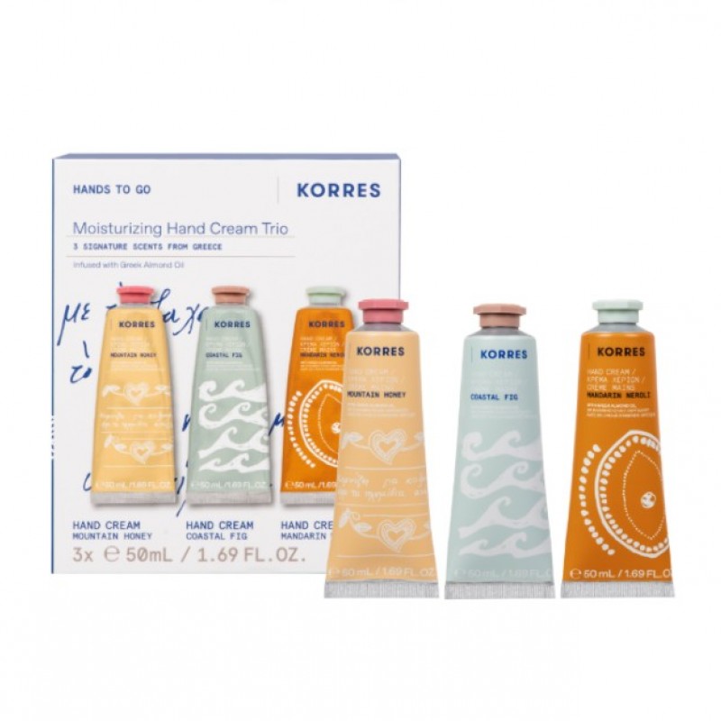 Korres Set Hands to Go Moisturizing Hand Cream Trio (3 x 50ml)