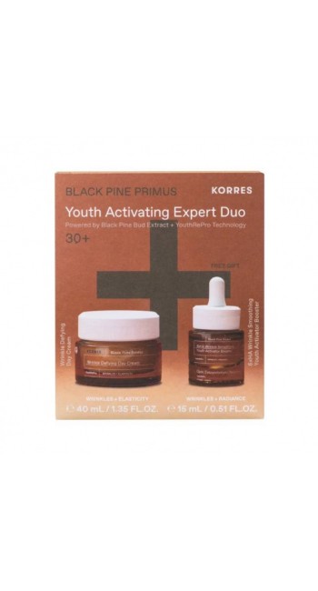 Korres Promo Black Pine Primus Youth Activating Expert Duo — Σετ Ενεργοποίησης Νεότητας (Κρέμα Ημέρας 40ml & Ορός 15ml)