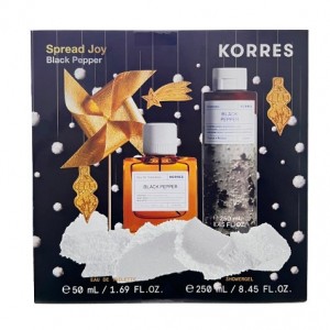 Korres Promo Spread Joy — Black Pepper (Eau De Toilette 50ml & Shower Gel 250ml)