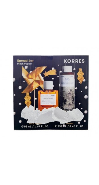 Korres Promo Spread Joy — Black Pepper (Eau De Toilette 50ml & Shower Gel 250ml)
