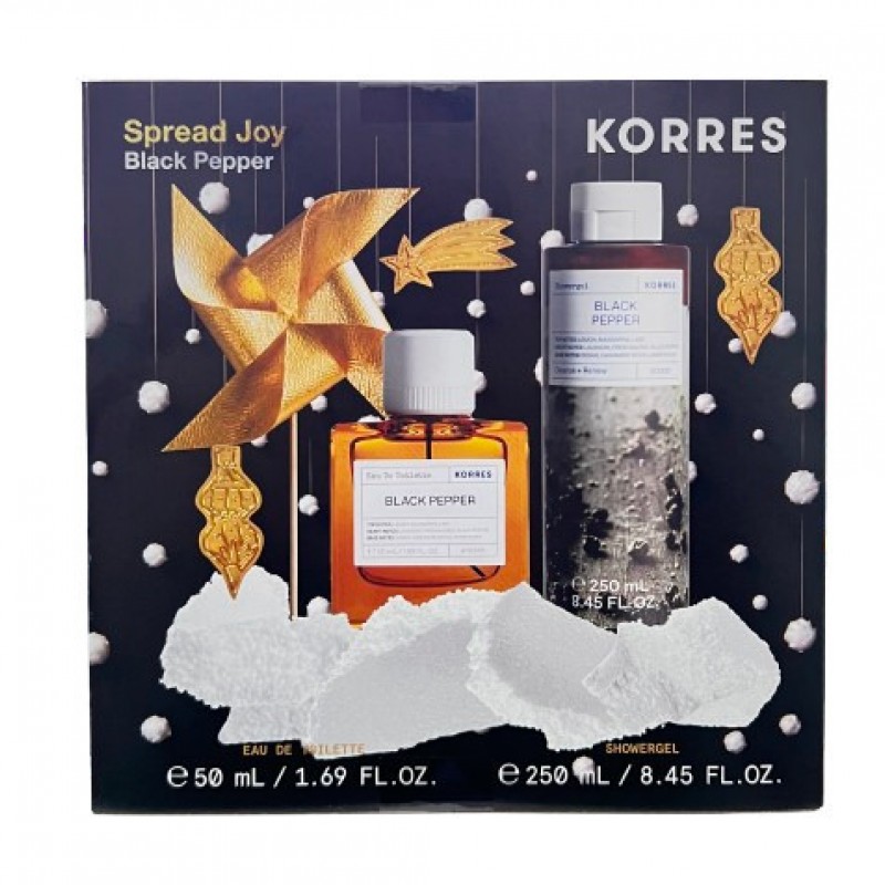 Korres Promo Spread Joy — Black Pepper (Eau De Toilette 50ml & Shower Gel 250ml)