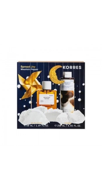 Korres Promo Spread Joy — Mountain Pepper (Eau De Toilette 50ml & Shower Gel 250ml)