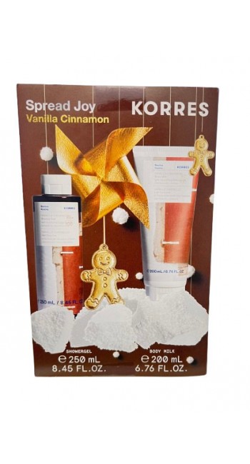 Korres Promo Spread Joy — Vanilla Cinnamon (Shower Gel 250ml & Body Milk 200ml)