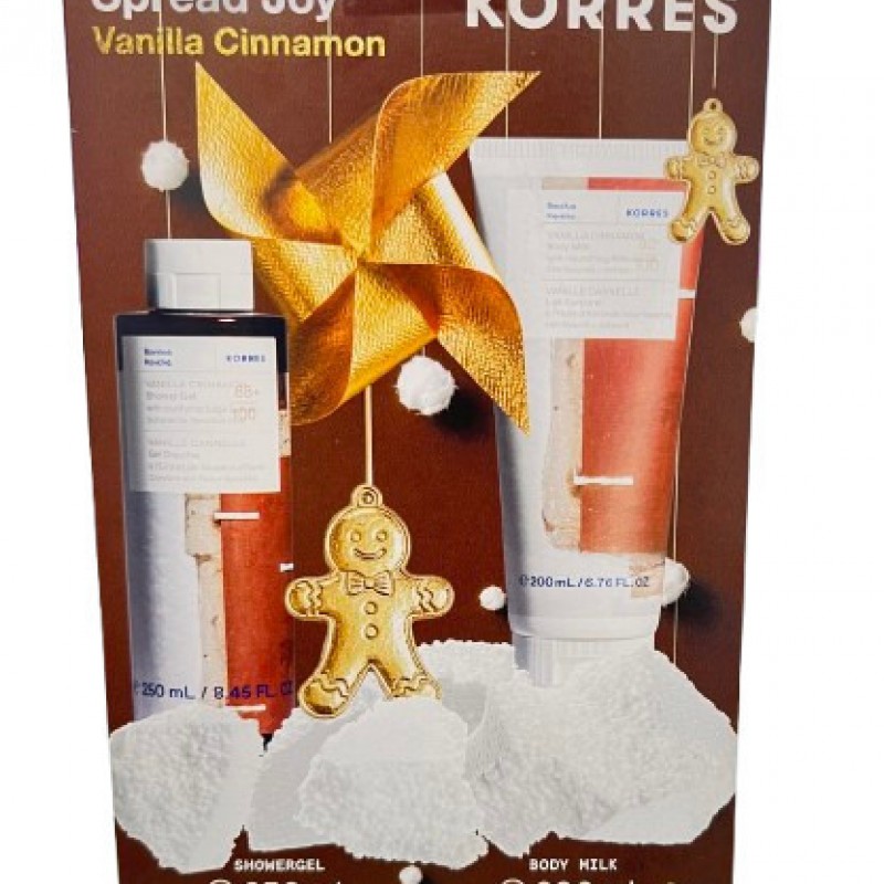 Korres Promo Spread Joy — Vanilla Cinnamon (Shower Gel 250ml & Body Milk 200ml)