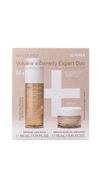 Korres Promo White Pine Volume + Density Expert Duo — Σετ Εντατικής Αναπλήρωσης Όγκου (Ορός 30ml & Κρέμα Νύχτας 15ml)