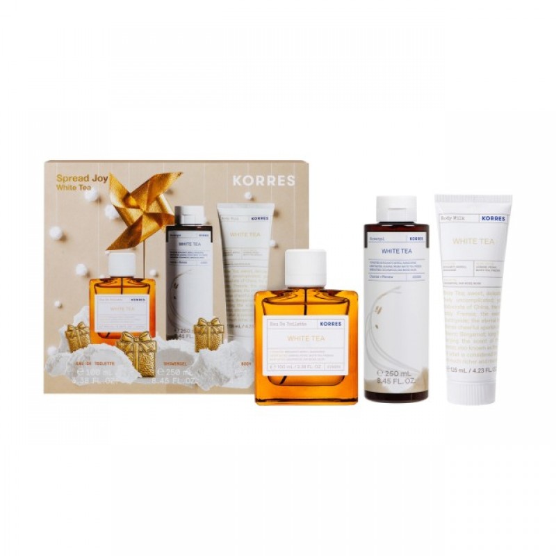 Korres Promo White Tea — Σετ Περιποίησης & Αρώματος (Eau De Toilette 100ml, Shower Gel 250ml & Body Milk 125ml)