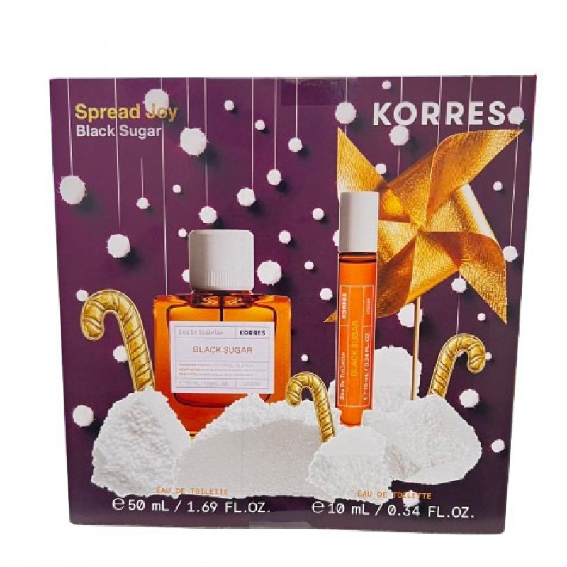 Korres Promo Spread Joy — Black Sugar (Eau De Toilette 50ml & Eau De Toilette 10ml)
