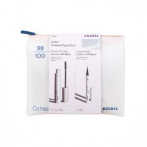 Korres Set Color Drama Eyes Duo — Σετ Μακιγιάζ Ματιών (Mascara 13ml & Liquid Eyeliner 1ml)