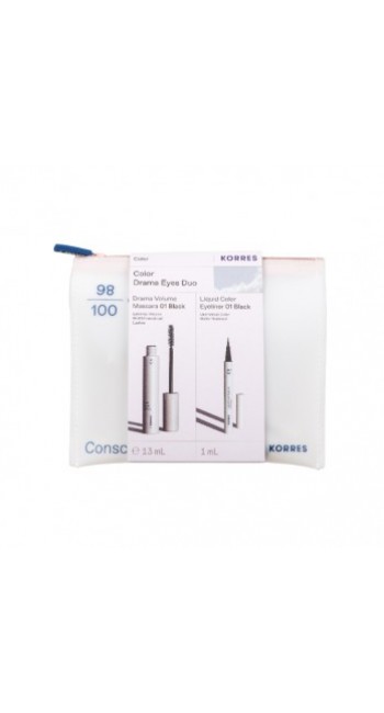 Korres Set Color Drama Eyes Duo — Σετ Μακιγιάζ Ματιών (Mascara 13ml & Liquid Eyeliner 1ml)