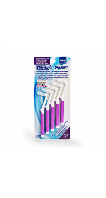 Intermed Chlorhexil Interdental Brushes S 1,0mm Μεσοδόντια Βουρτσάκια Μωβ, 5τμχ