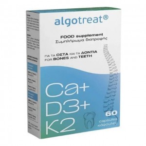 Algotech Algotreat Ca + D3 + K2 Συμπλήρωμα Διατροφής για Υγιή Οστά και Δόντια (60 Κάψουλες)
