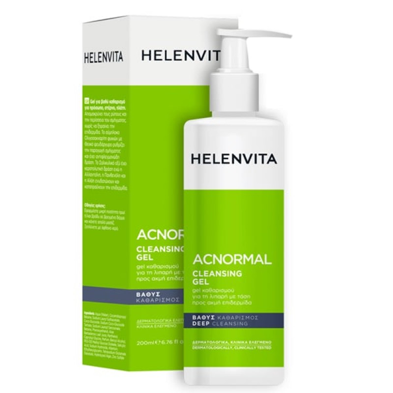 Helenvita ACNormal Τζελ Καθαρισμού για Πρόσωπο, Στέρνο & Πλάτη, 200ml Helenvita ACNormal Τζελ Καθαρισμού για Πρόσωπο, Στέρνο & Πλάτη, 200ml