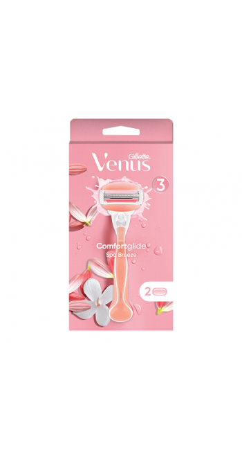Gillette Venus ComfortGlide Spa Breeze Λαβή & 2 Ανταλλακτικές Κεφαλές (1 σετ)