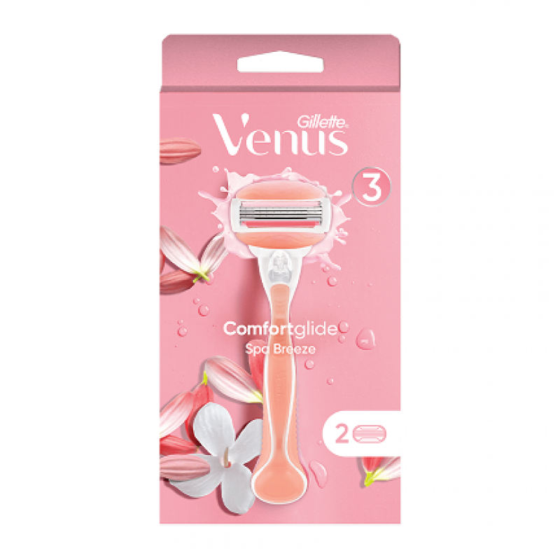 Gillette Venus ComfortGlide Spa Breeze Λαβή & 2 Ανταλλακτικές Κεφαλές (1 σετ)