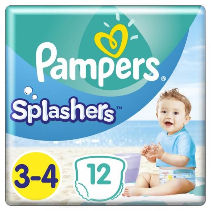 Pampers Splashers Πάνες-Μαγιό Θαλάσσης No. 3-4 (6-11kg) 12 Τεμάχια