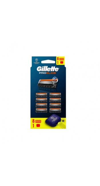 Gillette ProGlide Ανταλλακτικές Κεφαλές Ξυριστικής Μηχανής (8 τμχ) & Προστατευτικό Κάλυμμα Ταξιδιού (1 τμχ) - Σετ