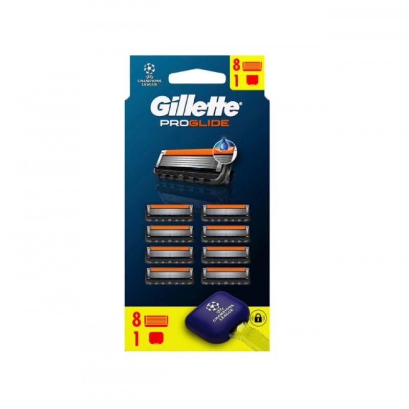 Gillette ProGlide Ανταλλακτικές Κεφαλές Ξυριστικής Μηχανής (8 τμχ) & Προστατευτικό Κάλυμμα Ταξιδιού (1 τμχ) - Σετ