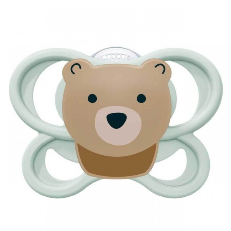 NUK Perfect Match Air Πιπίλα Σιλικόνης Bear Βεραμάν 0-6m